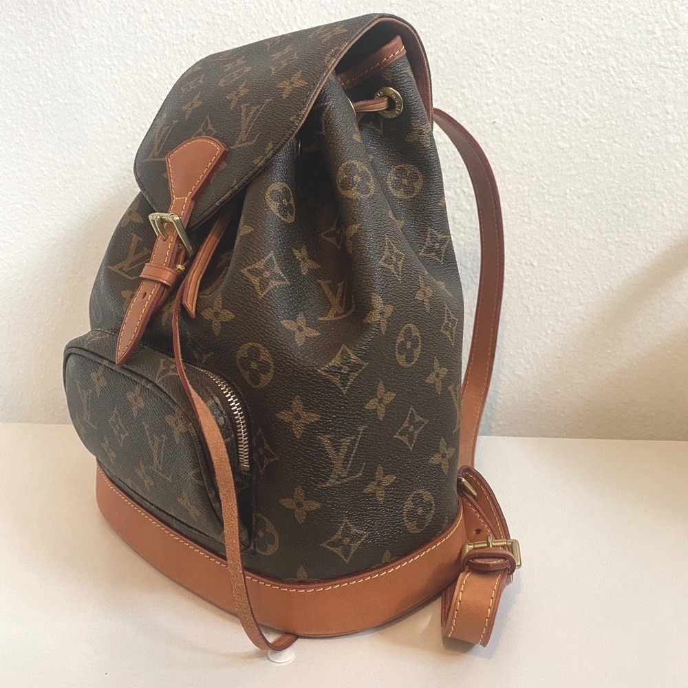 Louis Vuitton Monogram Canvas Backpack with Tan Trim - Picture 3 of 7